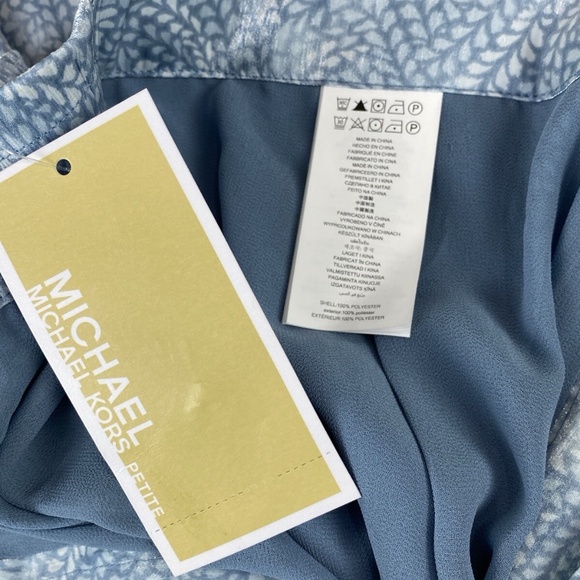 Michael Kors Petite Small Petal Wide Leg Pants High Rise Pleated Pockets - Picture 4 of 8